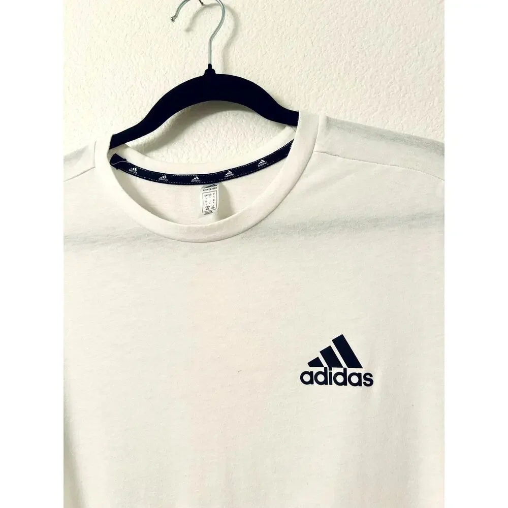 Adidas Essentials T-Shirt Men's Large White Athletic Training Tee